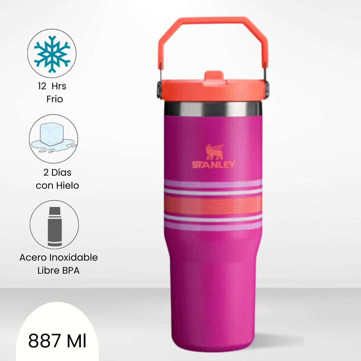 STANLEY - Flip Straw Tumbler Fuchsia Mesh Stanley 887ml