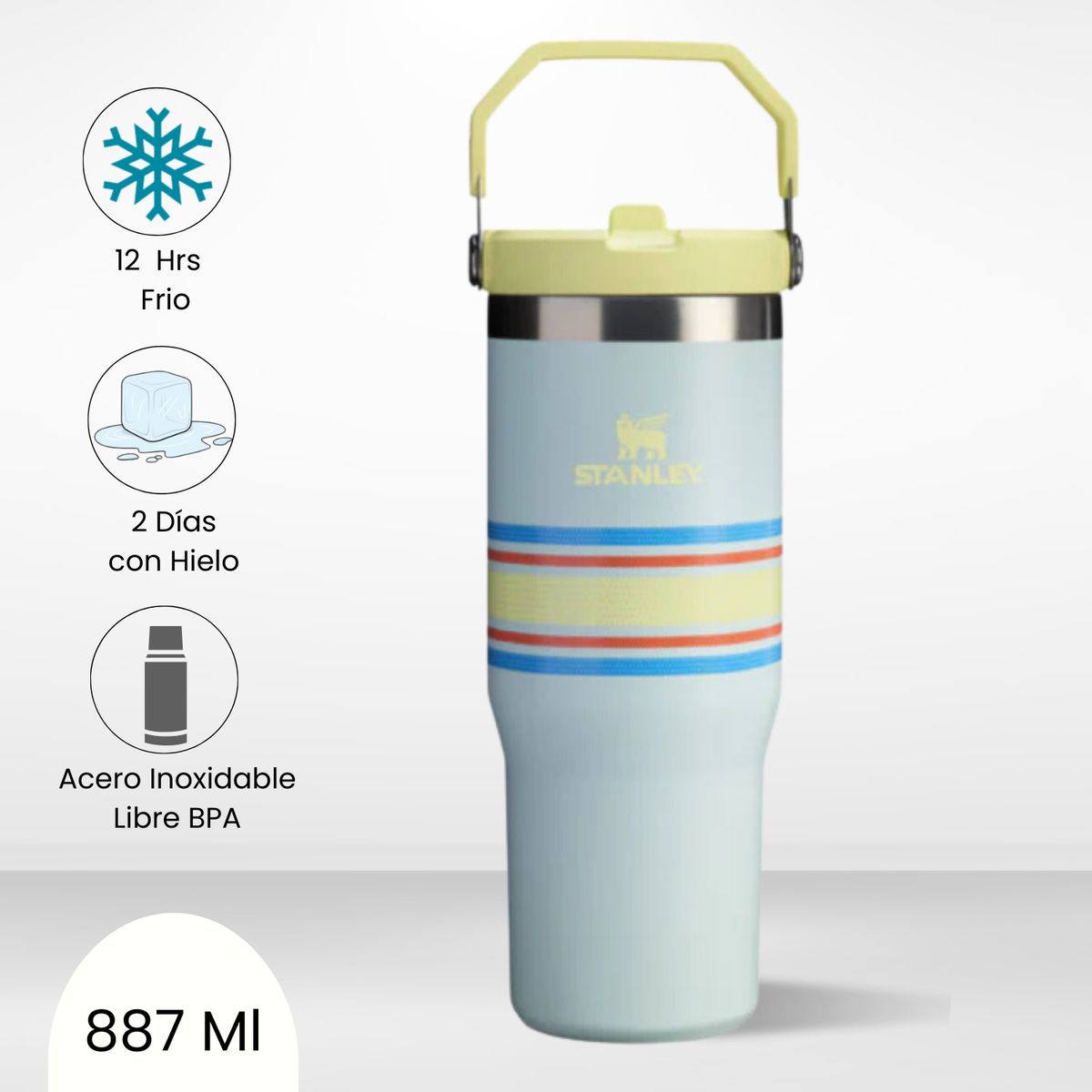 STANLEY - Flip Straw Tumbler Mist Stripe Mesh Stanley 887ml