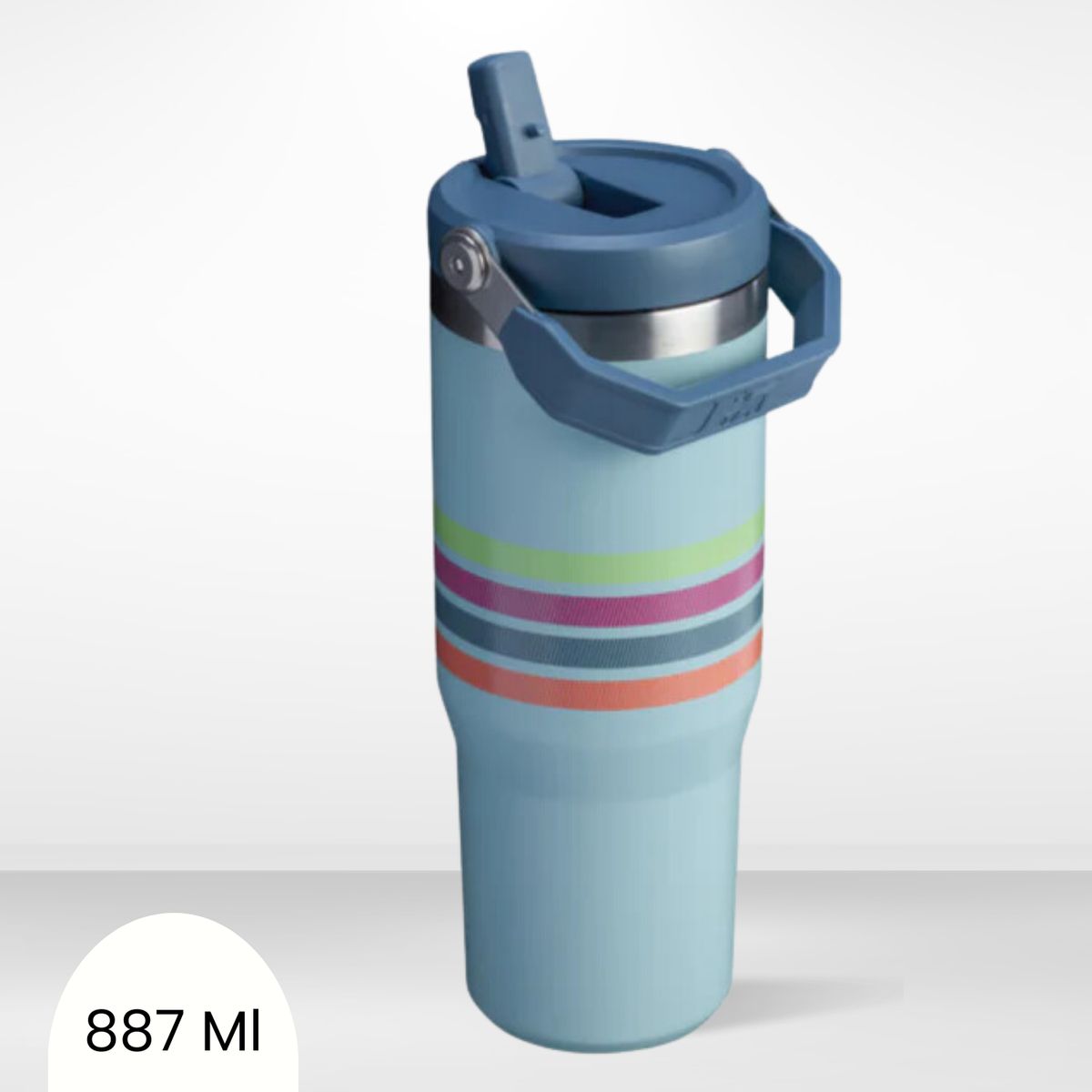 STANLEY - Flip Straw Tumbler Seafoam Stripe Mesh Stanley 887ml