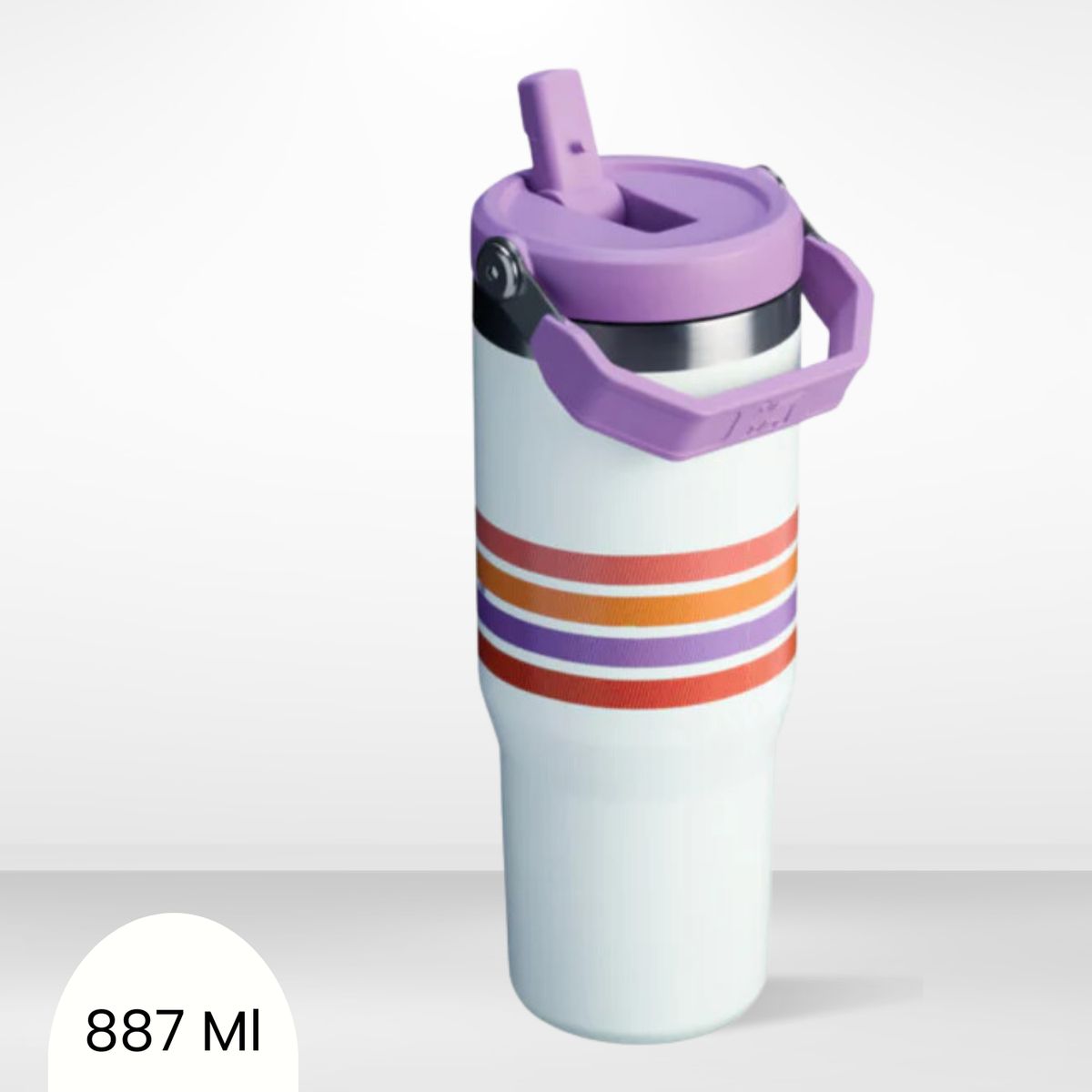 STANLEY - Flip Straw Tumbler Cream Lilac Stripe Mesh Stanley 887ml