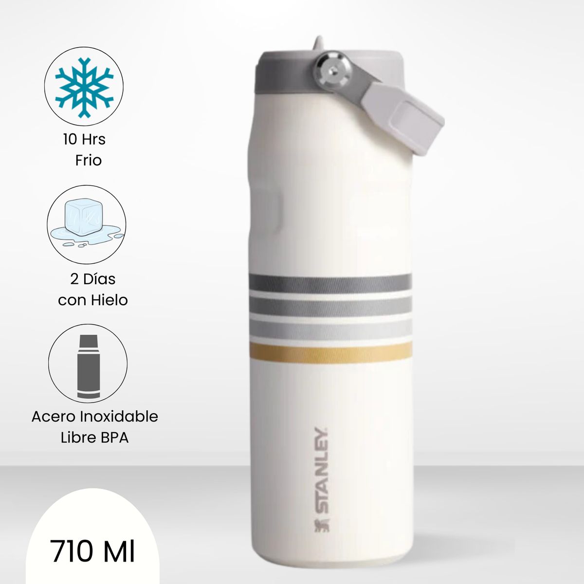 STANLEY - Tomatodo Termica Flip Straw Lid Cream Ash Stanley 710 Ml