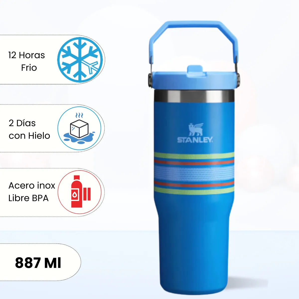 STANLEY - Flip Straw Tumbler Azure Mesh Stanley 887ml