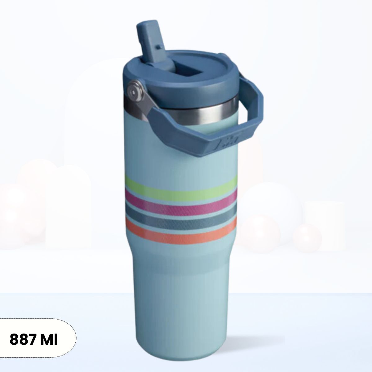 STANLEY - Flip Straw Tumbler Seafoam Stripe Mesh Stanley 887ml