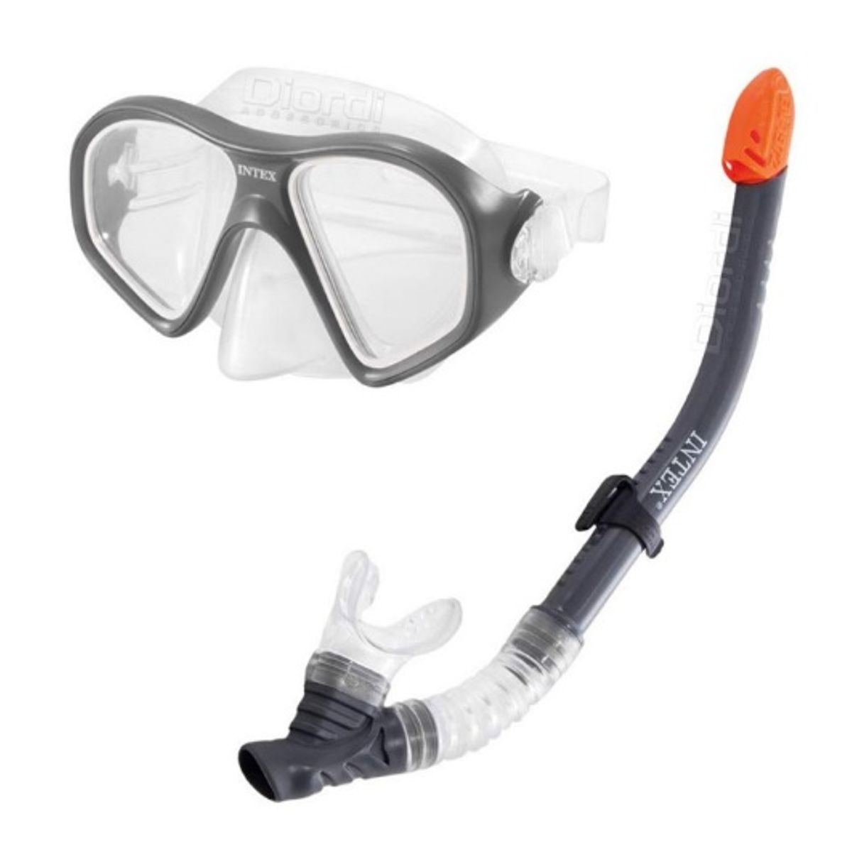 GENERICO - BUCEO PISCINA MAR - GAFAS Y SNORKEL INTEX PLOMO