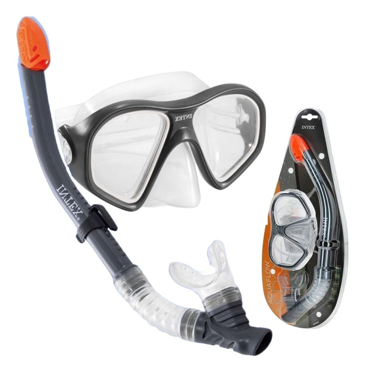 GENERICO - GAFAS DE BUCEO PISCINA MAR - GAFAS Y SNORKEL INTEX PLOMO