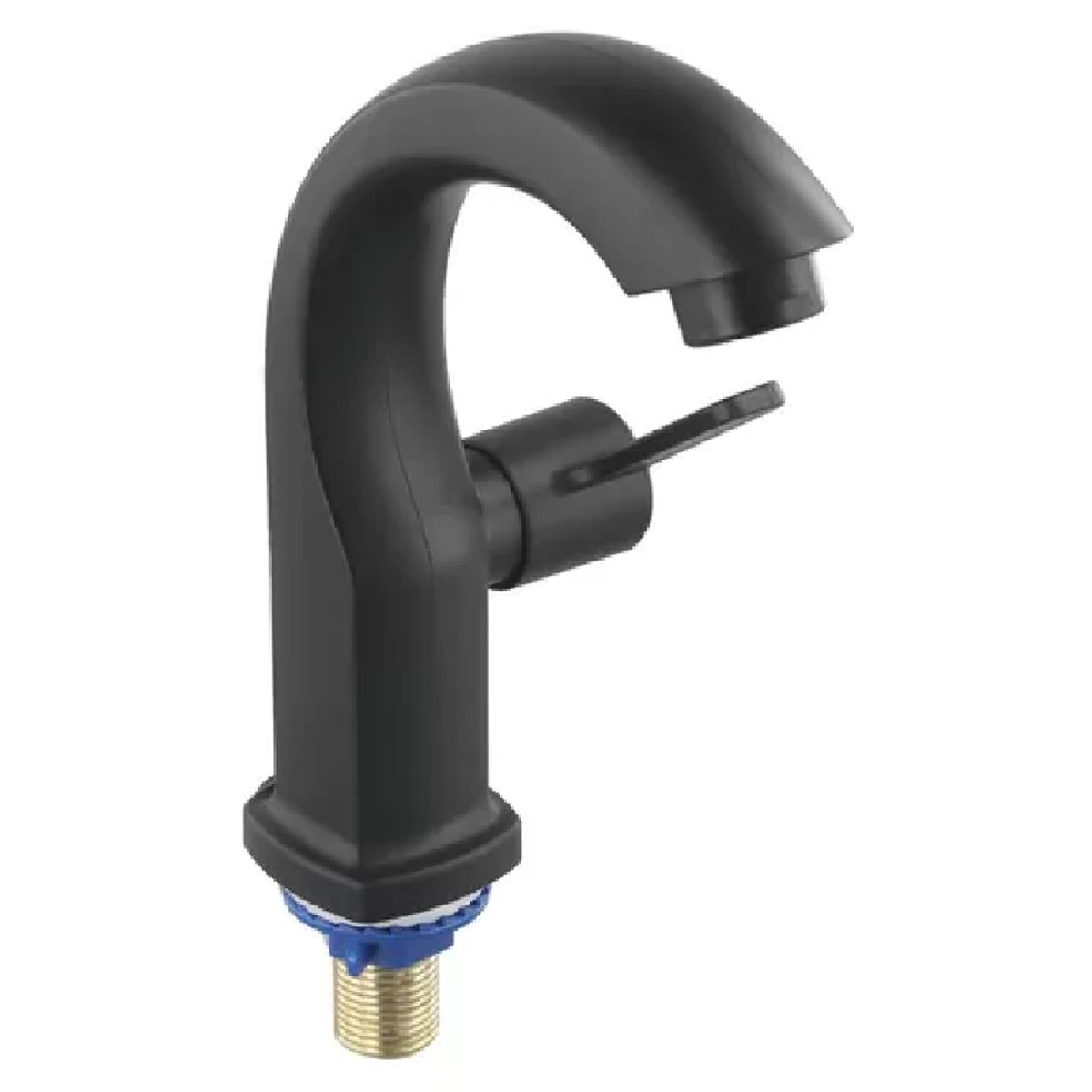 GENERICO - Grifo Caño Pesado Para lavamanos Modelo Cisne Acero Black