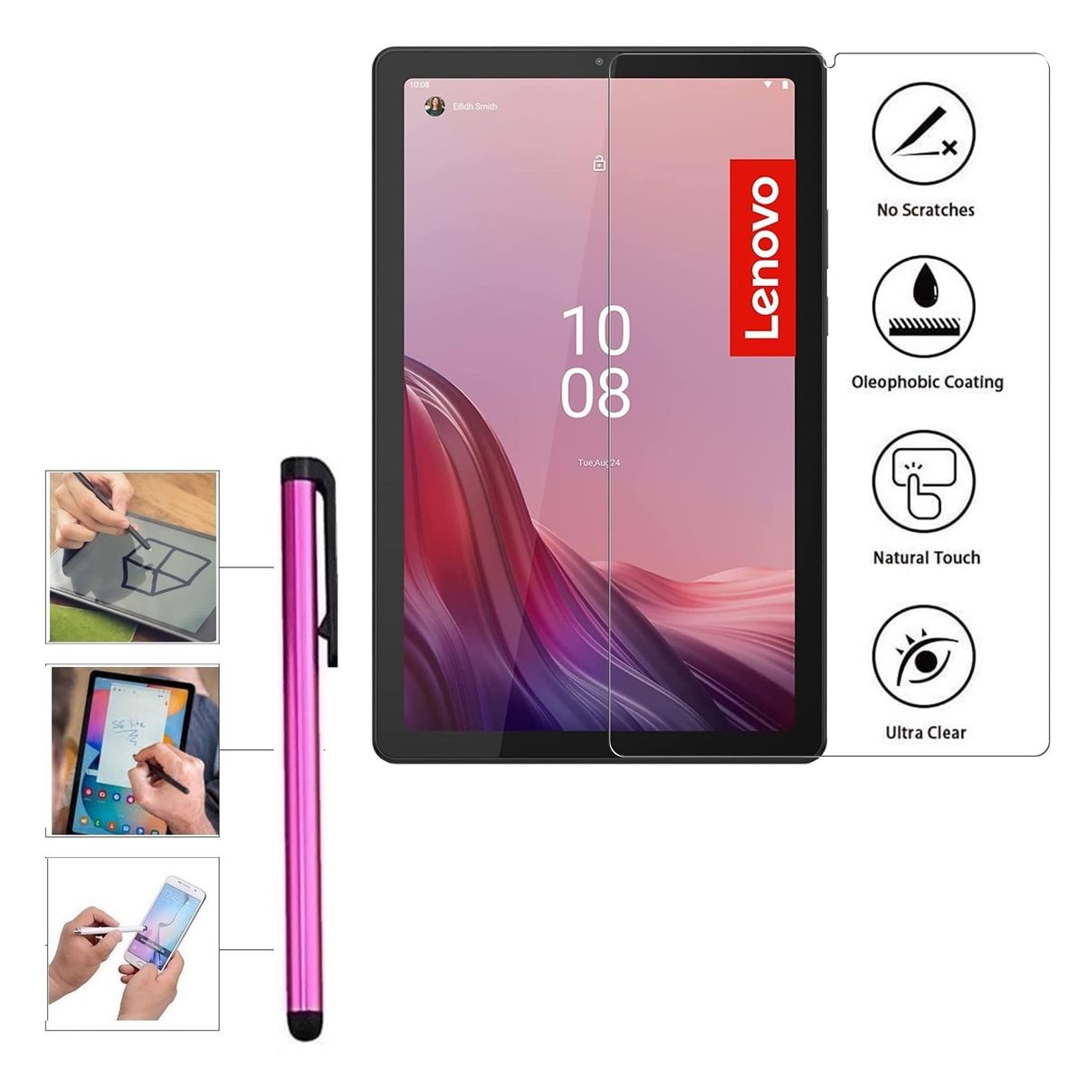 GENERICO - Mica Vidrio Templado + Lapiz Tactil P para Lenovo Tab M9 9 TB-310FU-XU