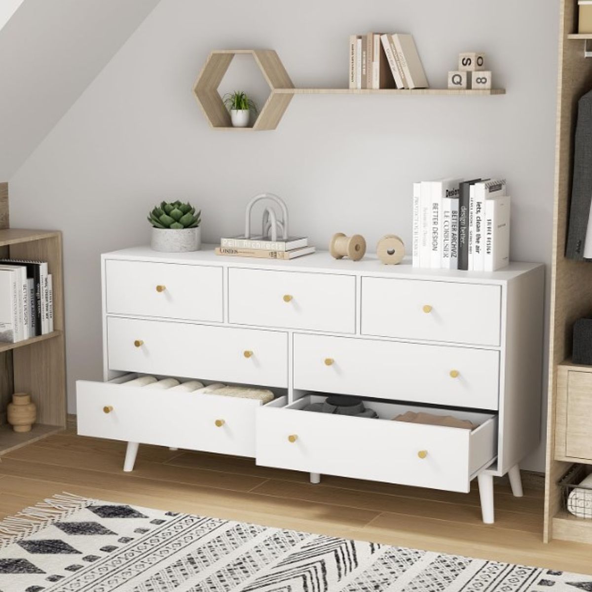 NACION MUEBLES - Cómoda Ari color blanco NM