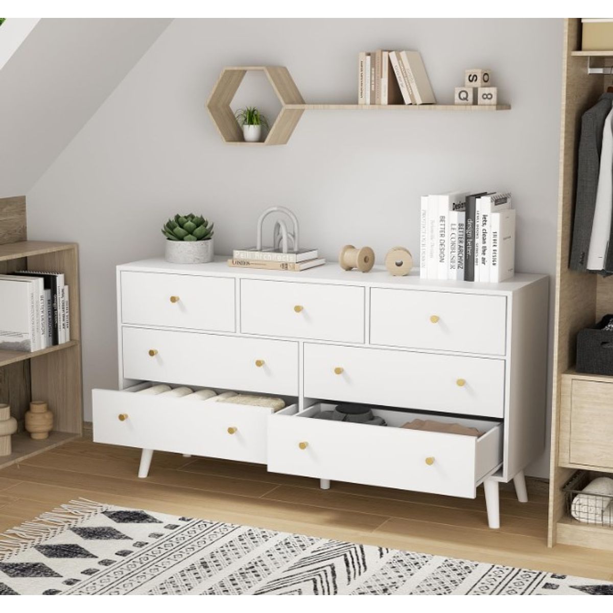 NACION MUEBLES - Cómoda Ari color blanco NM