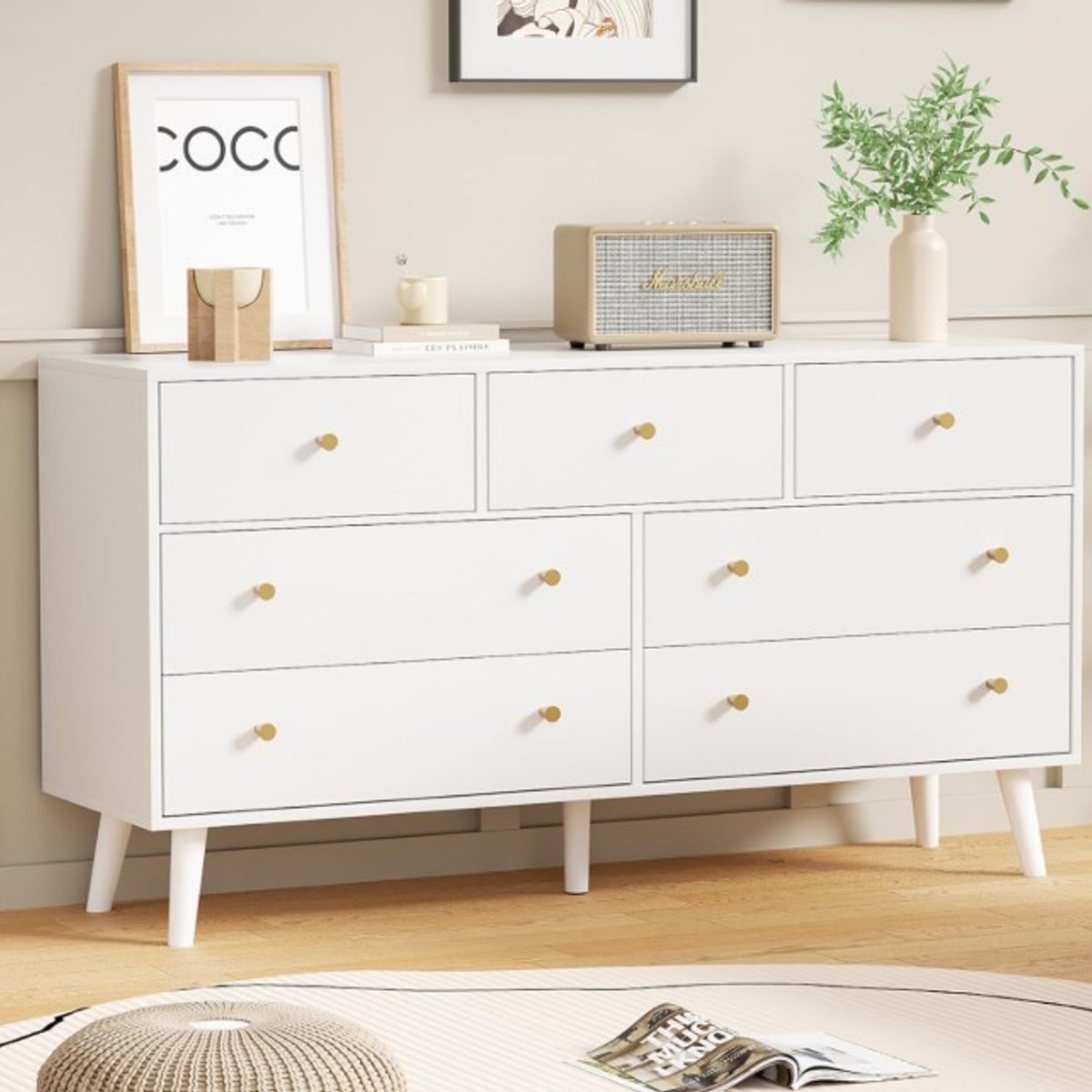 NACION MUEBLES - Cómoda Ari color blanco NM