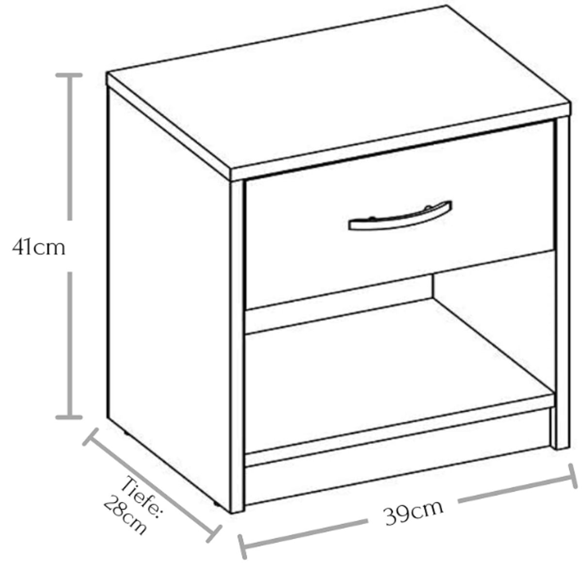 NACION MUEBLES - Velador Kiki Blanco NM