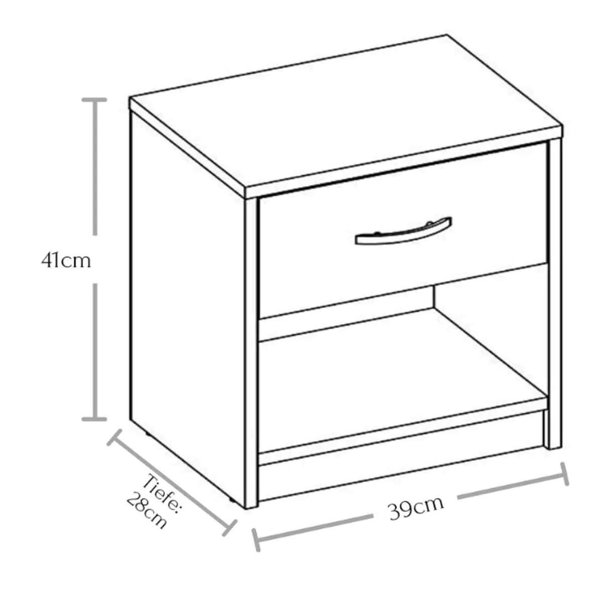 NACION MUEBLES - Velador Kiki Blanco NM