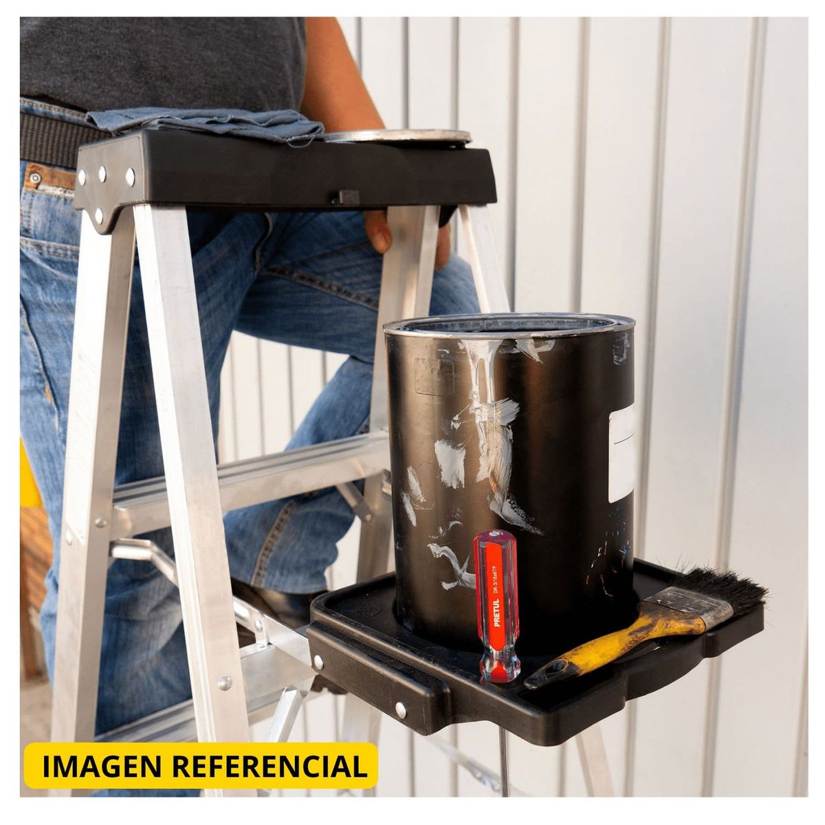 GENERICO - Escalera tipo tijera 5 peldaños soporta 175 Kg C&A