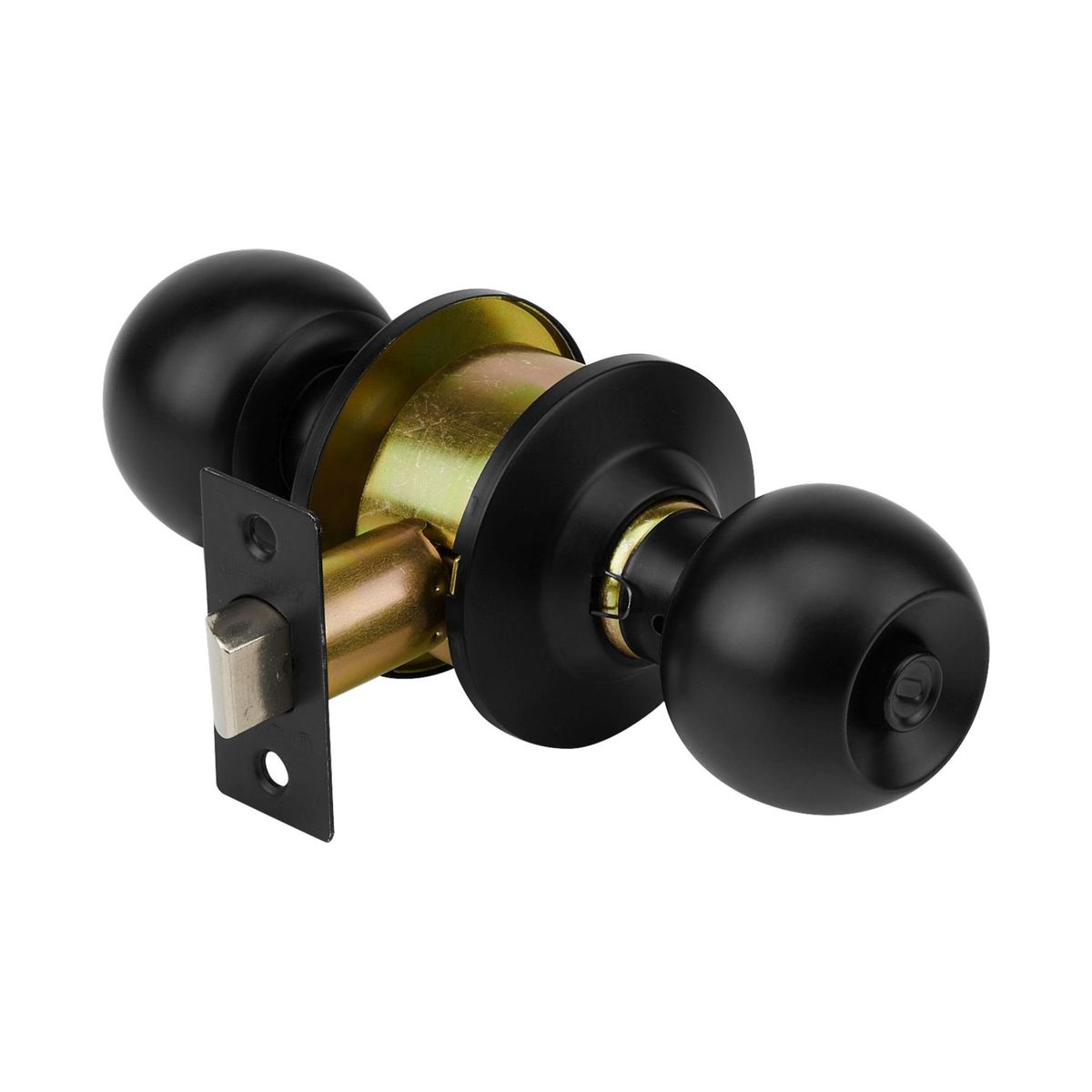 HERMEX - CHAPA BOLA Cerradura pomo negro esfera baño HERMEX