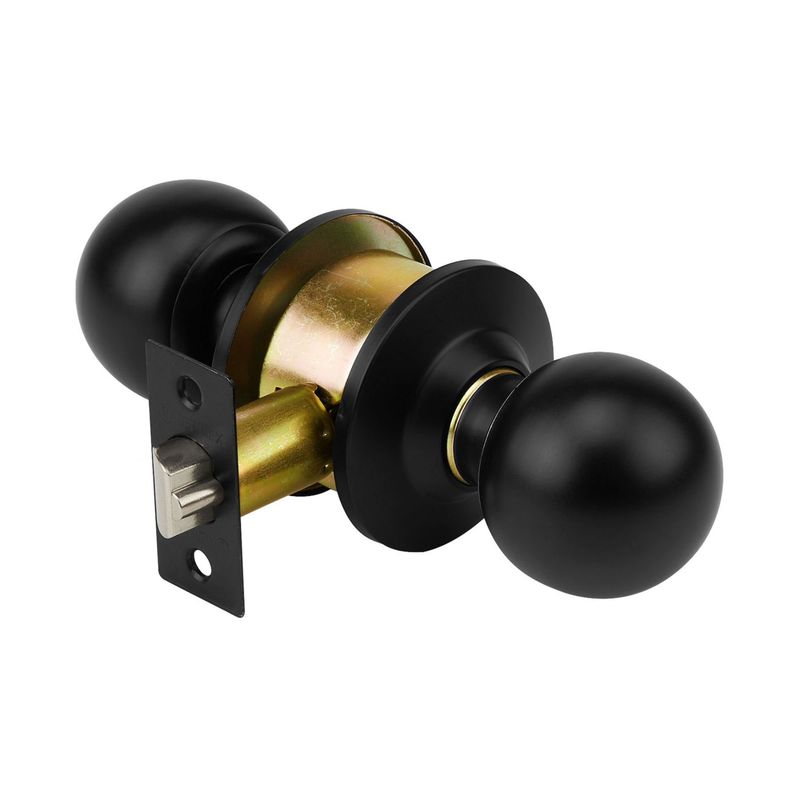 HERMEX - CHAPA BOLA Cerradura pomo negro esfera entrada HERMEX