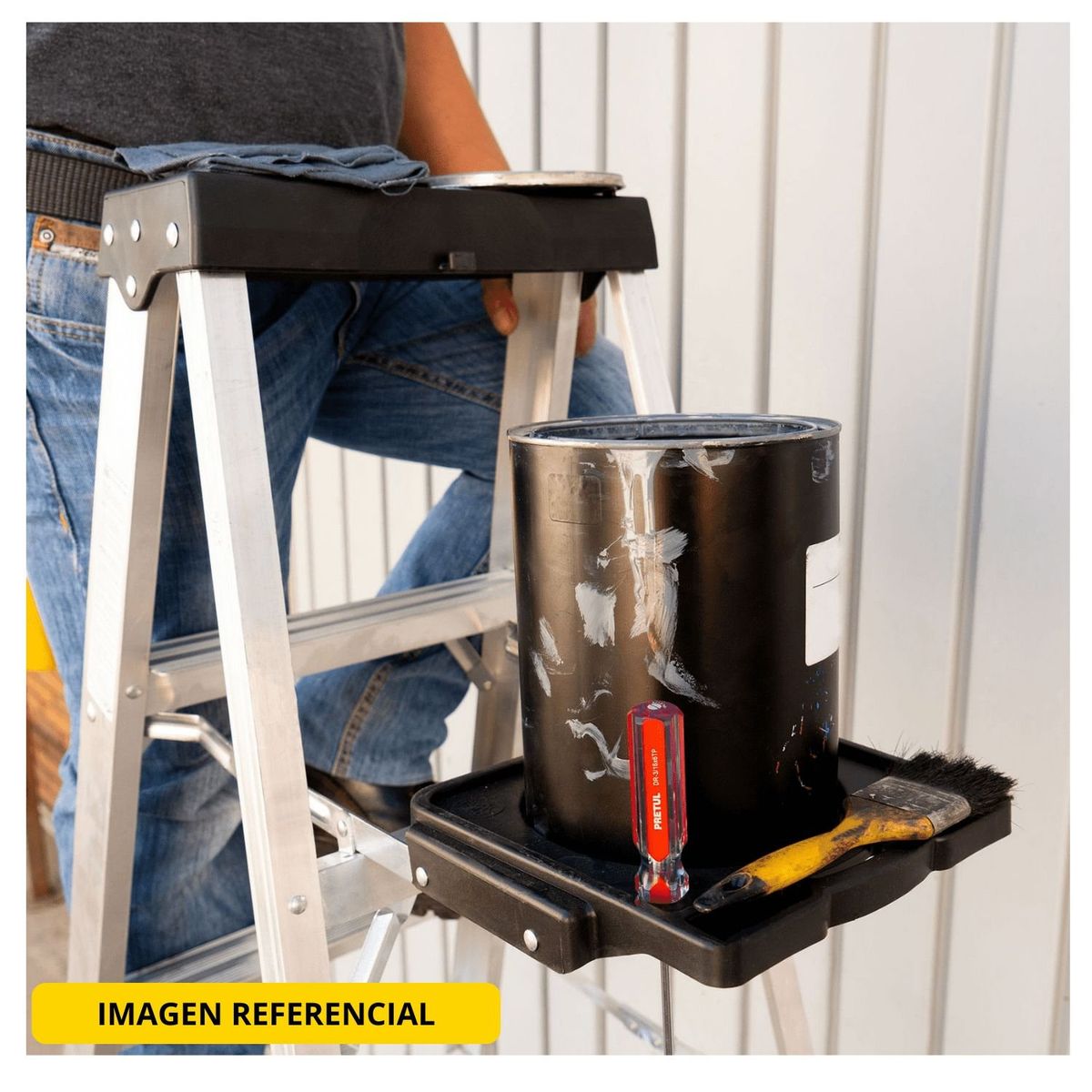 GENERICO - Escalera tipo tijera 7 peldaños soporta 175 Kg C&A