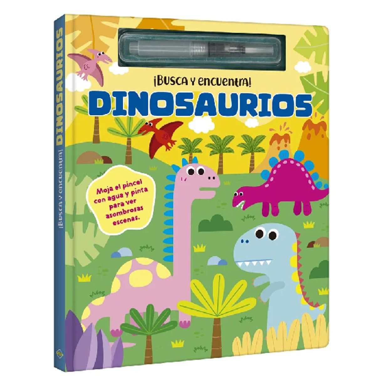GENERICO - PINTANDO CON AGUA Busca y Encuentra Dinosaurios Modelo 2