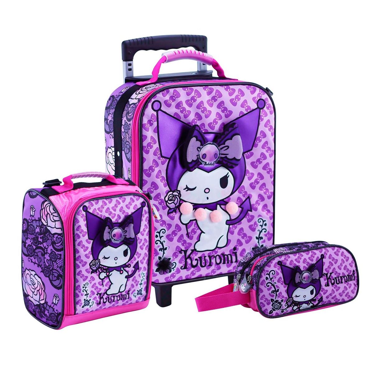 SCOOL - Set KUROMI Maleta-Lonchera-Cartuchera marca Scool