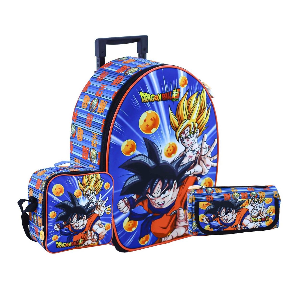 SCOOL - Set DRAGON BALL Ranger Maleta-Lonchera-Cartuchera Scool