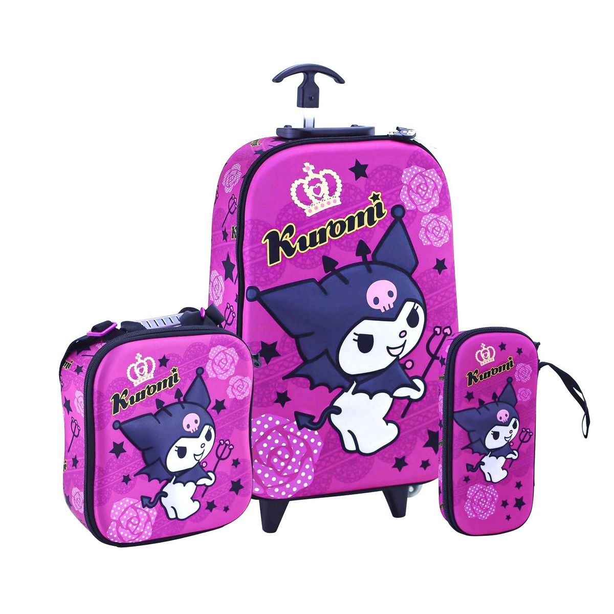 SCOOL - Set KUROMI Maleta-Lonchera-Cartuchera marca Scool