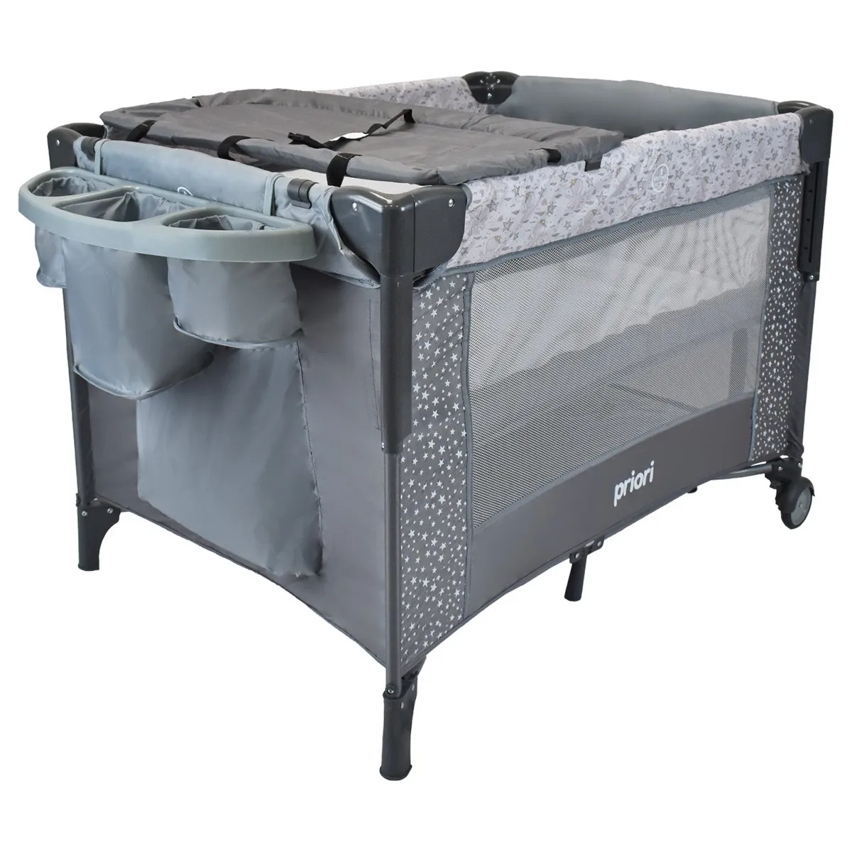 PRIORI - Cuna Corral Para Bebe Colecho Priori Ariel Octopus Gris