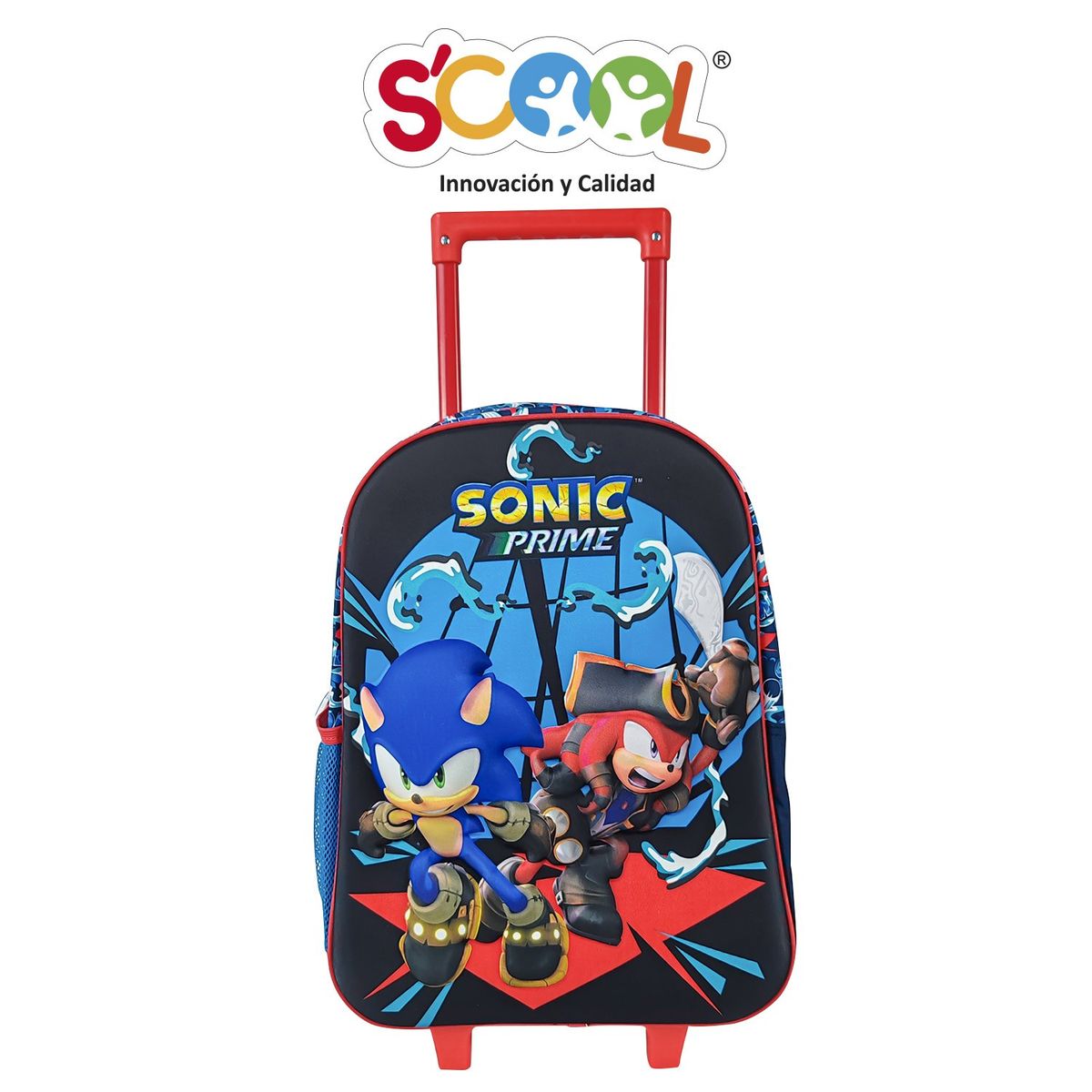 SCOOL - Set Mochirueda SONIC Maleta-Lonchera-Cartuchera Scool.-