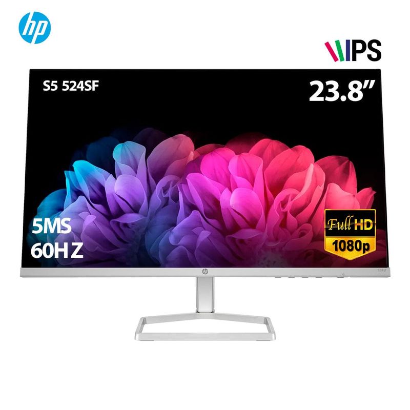 HP - Monitor HP Serie 5 524sf de 23.8" FHD, Negro (94C17AA)