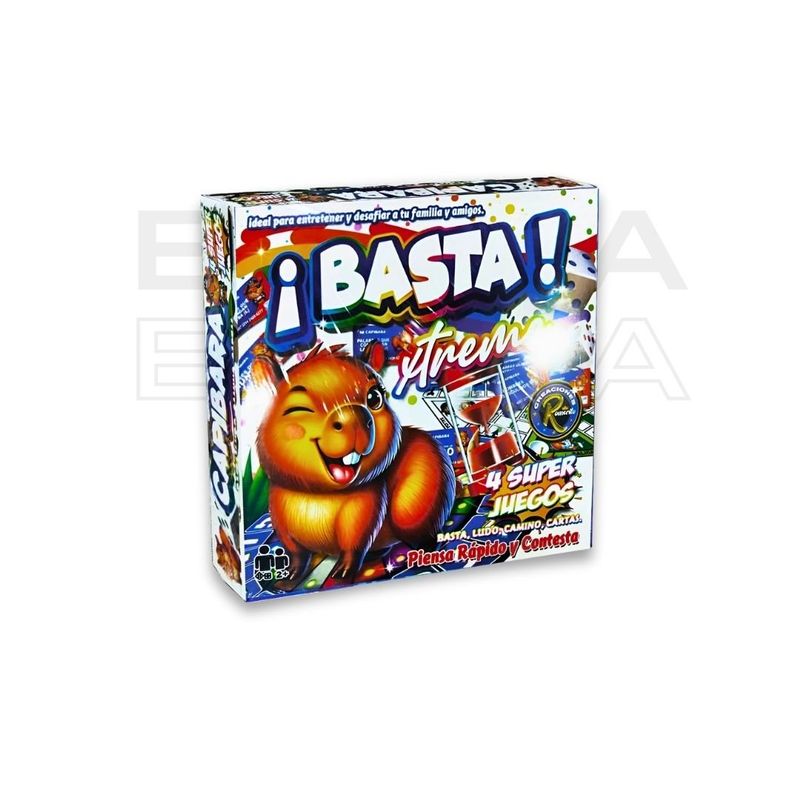GENERICO - Juego Familiar 4 en 1 ¡Basta Capibara