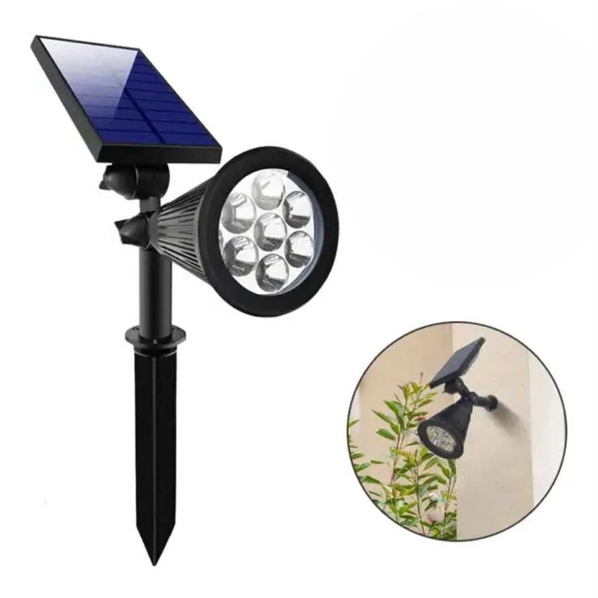 MN ELECTRONICS - Estaca Solar Luz Cálida de Pared o Piso Decorativo para Césped Jardín