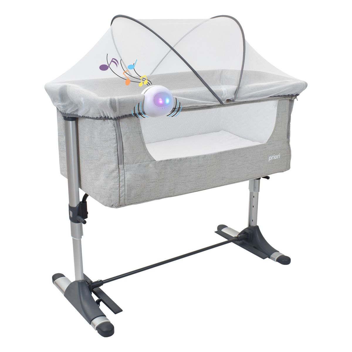 PRIORI - Cuna Corral Para Bebe Tipo Colecho Priori Vinny Gris