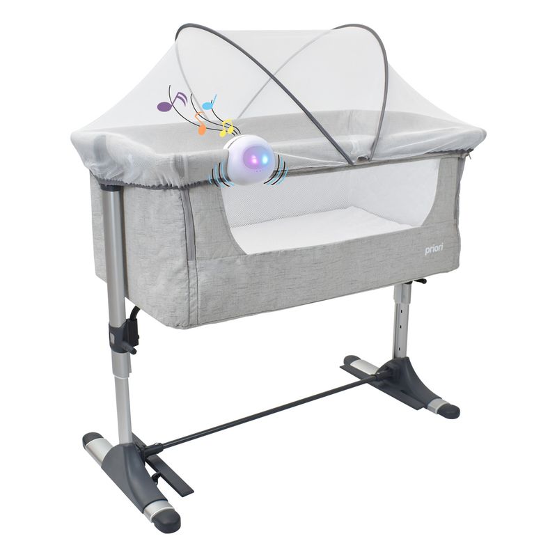 PRIORI - Cuna Colecho Bebé Caja Musical Priori Vinny Gris