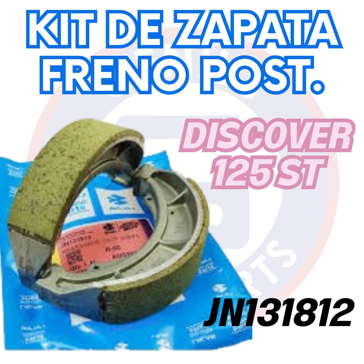 BAJAJ - KIT DE ZAPATA FRENO POSTERIOR DISCOVER 125 ST