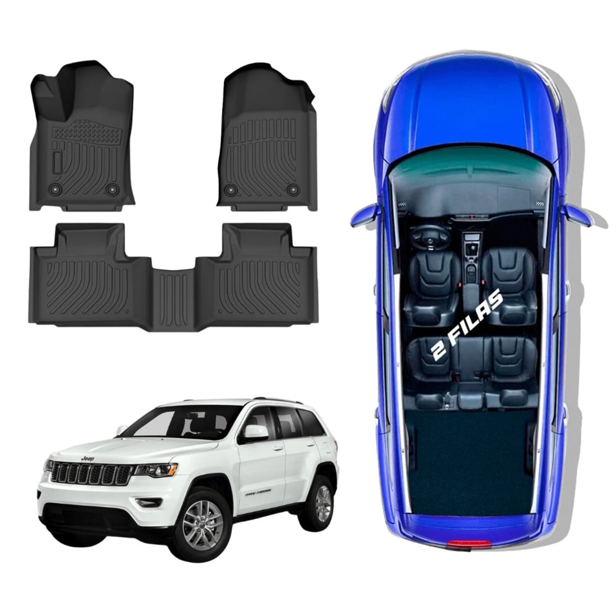 GENERICO - PROTECTOR  PISO 5D TPE JEEP GRAND CHEROKEE 2012-2024