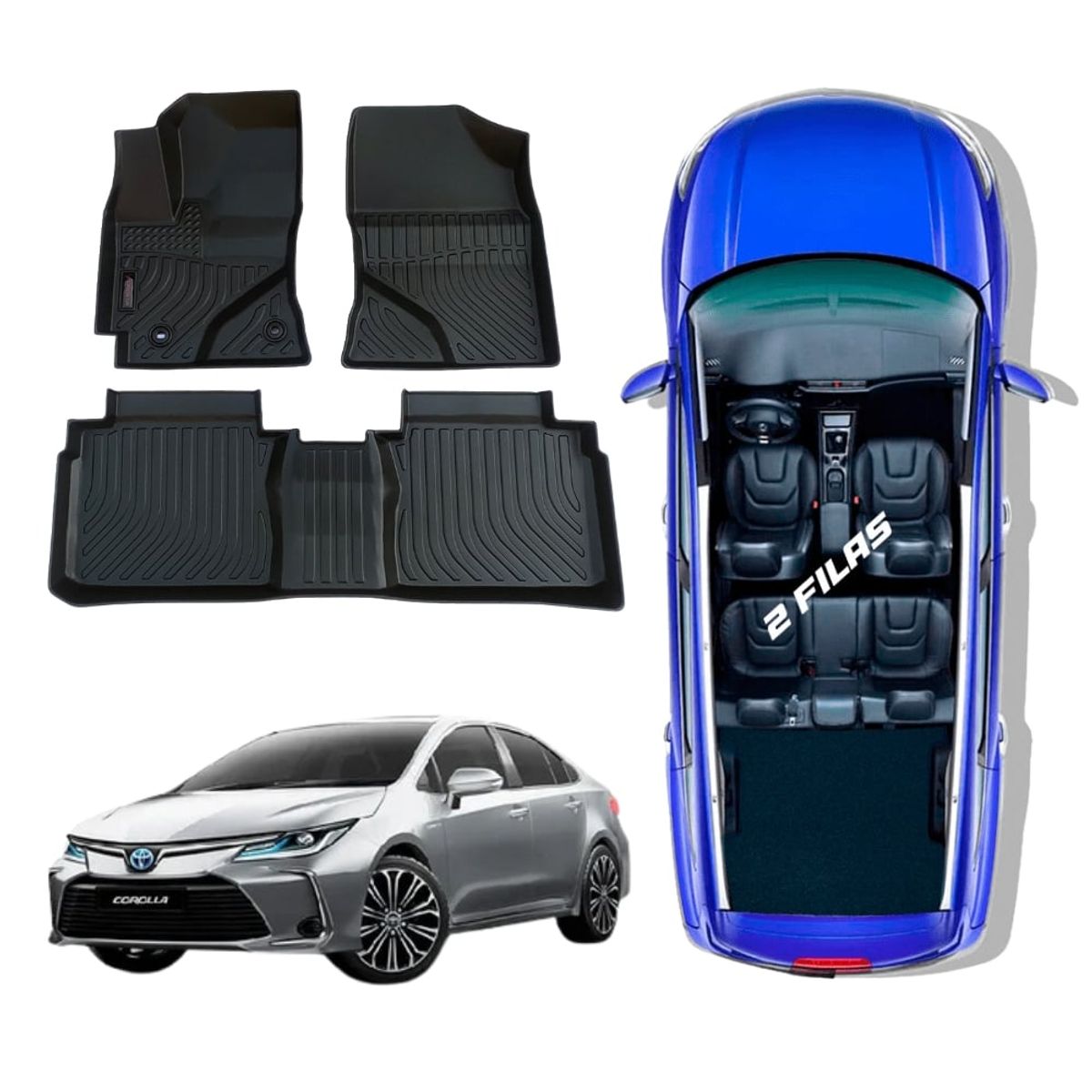 GENERICO - PROTECTOR  PISO 5D TPE TOYOTA COROLLA 2014-2019