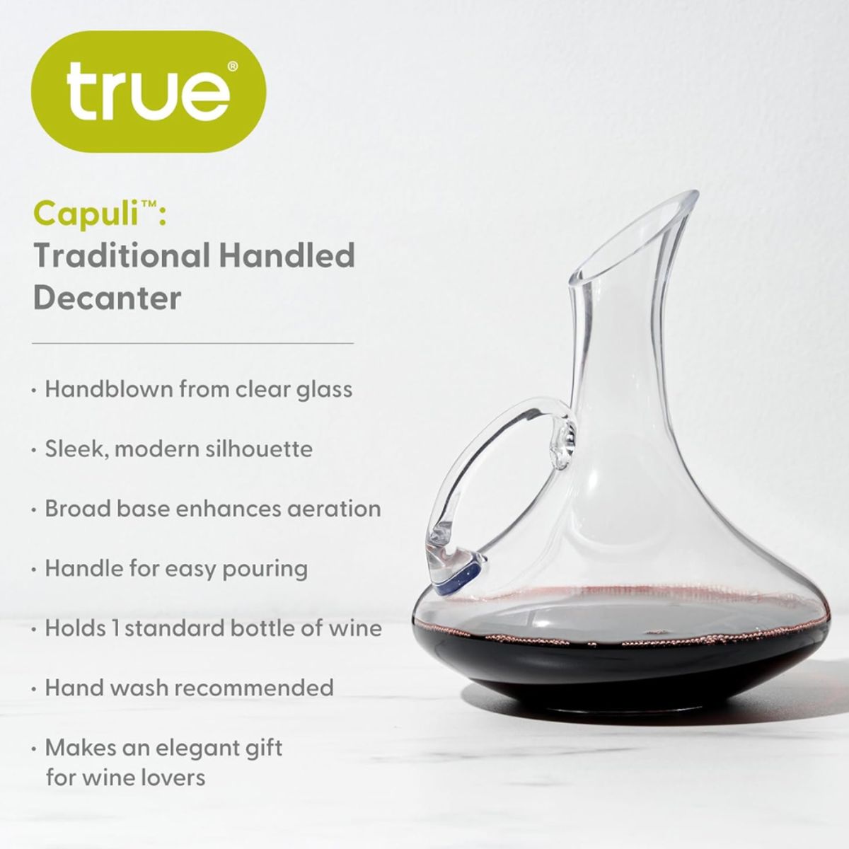 GENERICO - Decantador de vino con asa 1700 ml