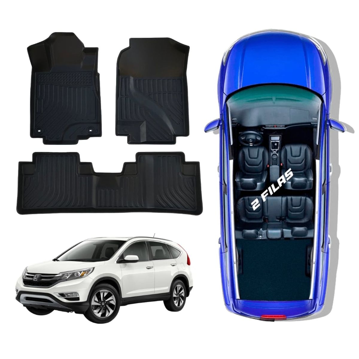 GENERICO - PROTECTOR  PISO 5D TPE  HONDA CRV 2012-2016