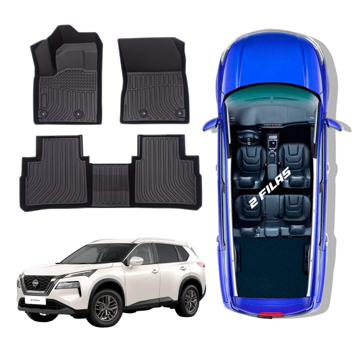 GENERICO - PROTECTOR  PISO 5D TPE NISSAN X-TRAIL 2021-2024