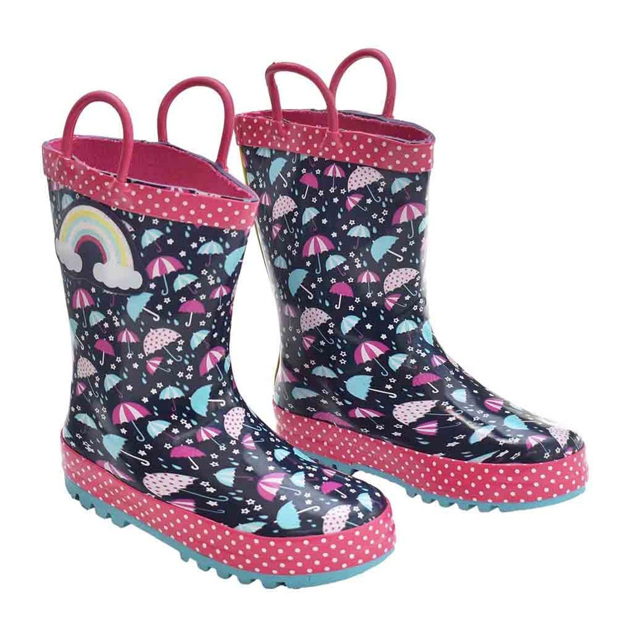 GENERICO - BOTAS DE LLUVIA LODO DE AGUA  ARCOIRIS AZ