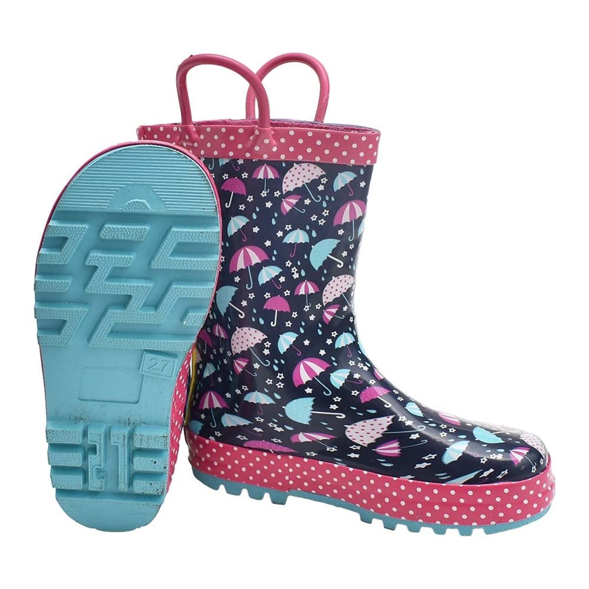 GENERICO - BOTAS DE LLUVIA LODO DE AGUA  ARCOIRIS AZ