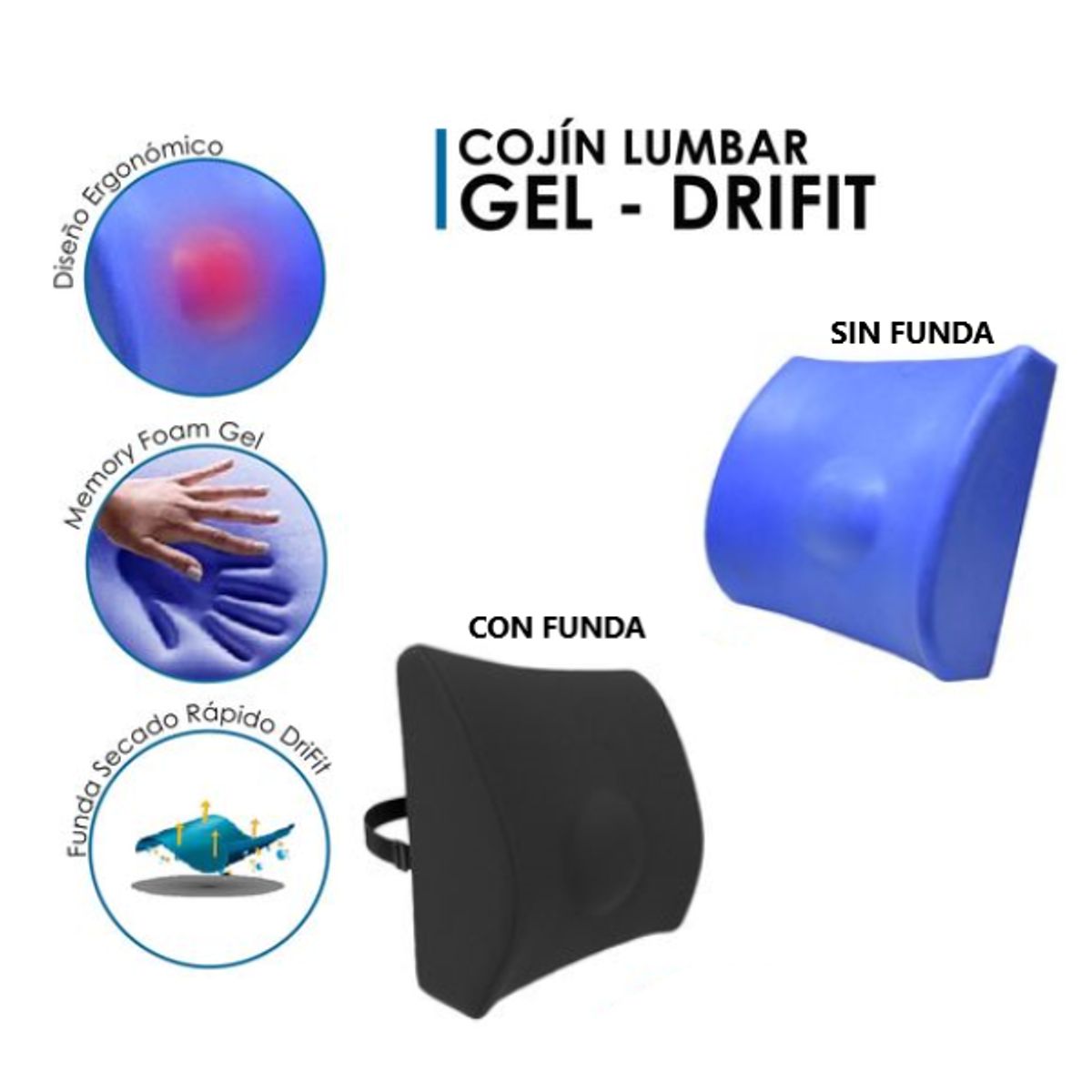 GENERICO - COJIN LUMBAR  VISCOGEL MEMORY FAOM