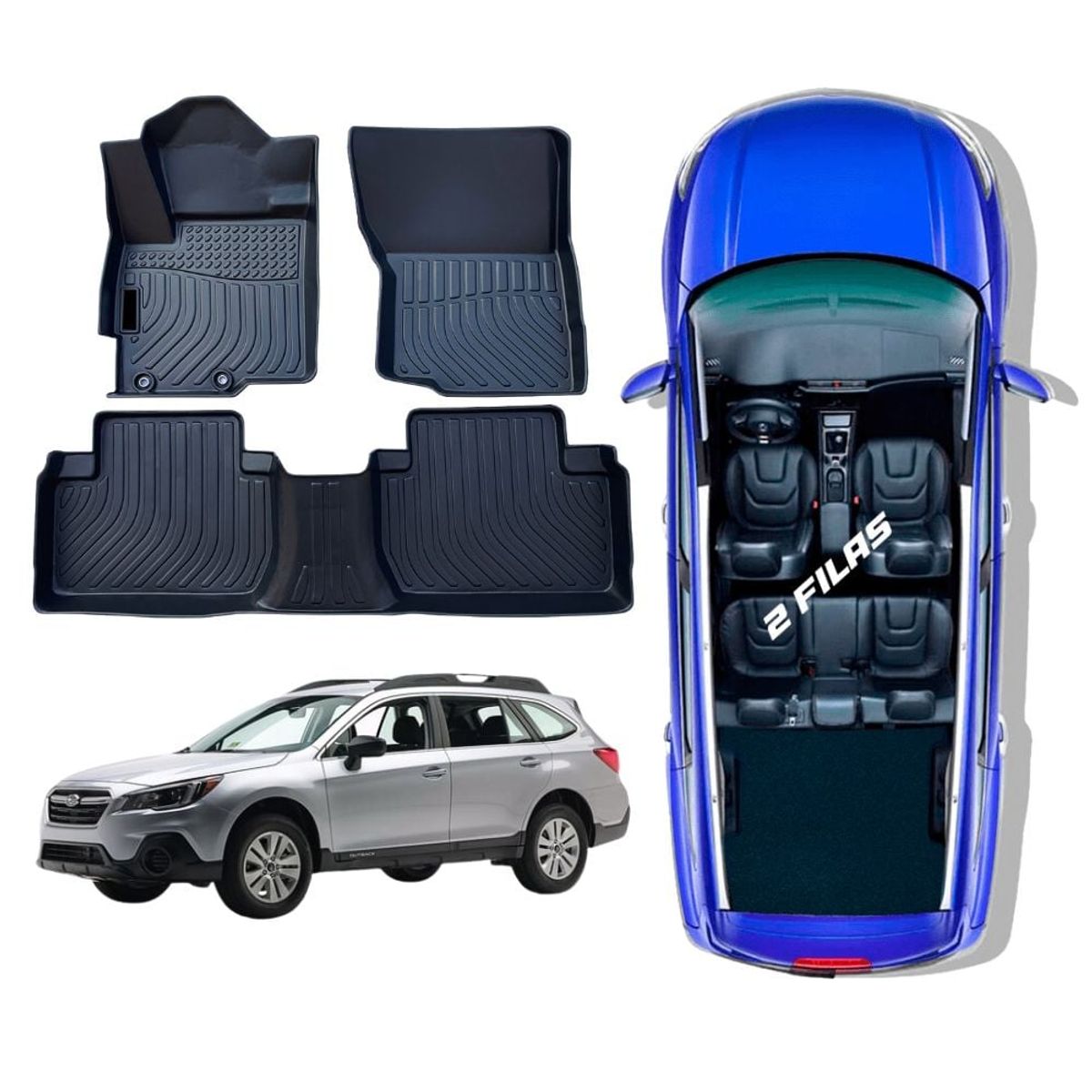 GENERICO - PROTECTOR  PISO 5D TPE SUBARU OUTLANDER 2014-2020