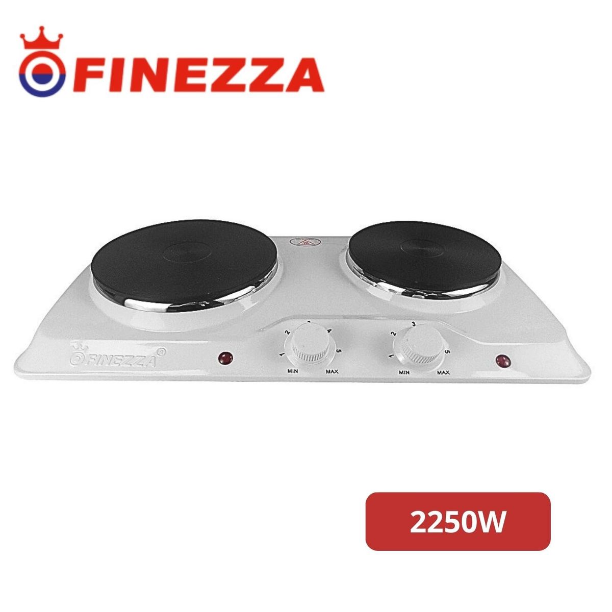 FINEZZA - Cocina Eléctrica de 2 Hornillas Finezza