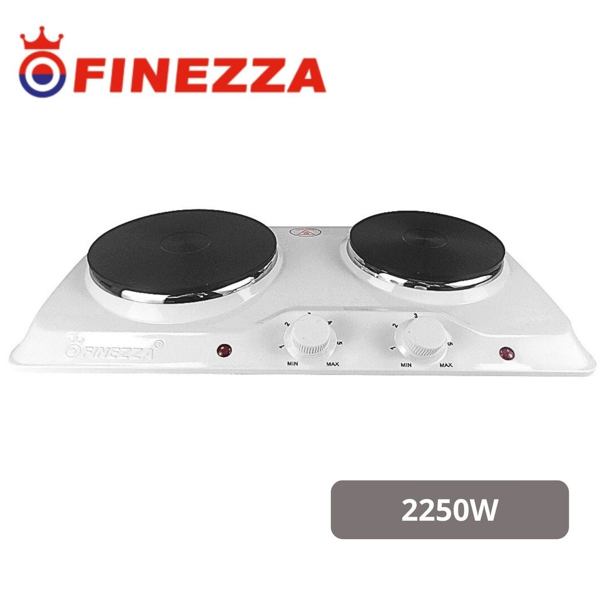 FINEZZA - Cocina Eléctrica de 2 Hornillas Finezza