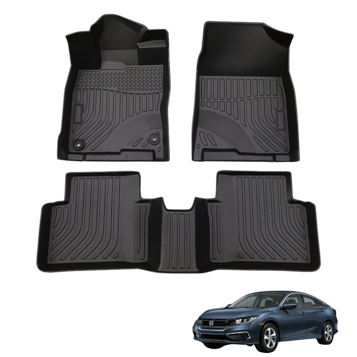 GENERICO - PROTECTOR  PISO 5D TPE HONDA CIVIC 2016-2021