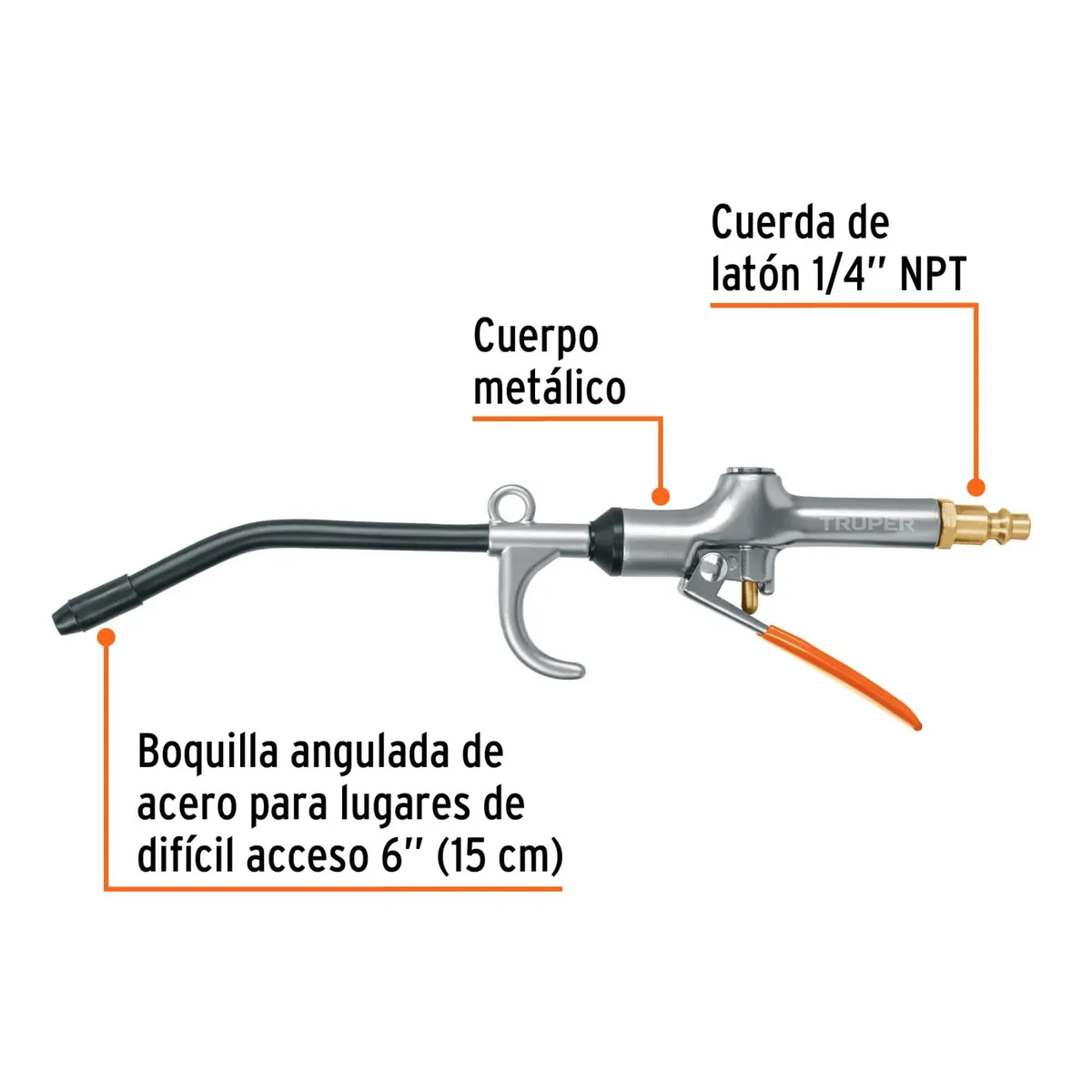 TRUPER - Pistola metálica para sopletear con gancho TRUPER