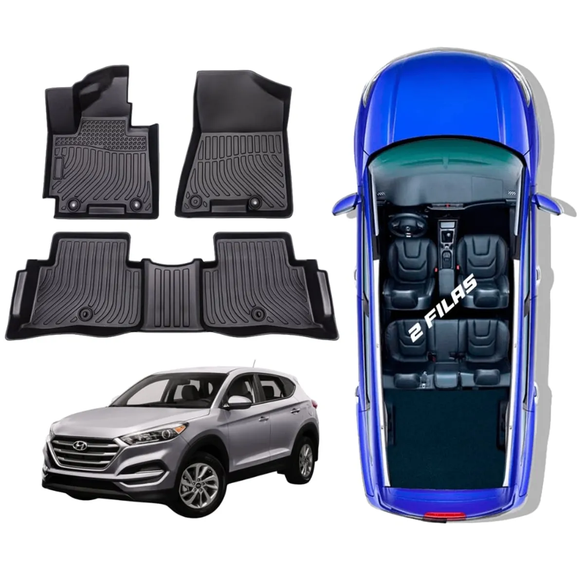 GENERICO - PROTECTOR  PISO 5D TPE HYUNDAI TUCSON 2016-2018