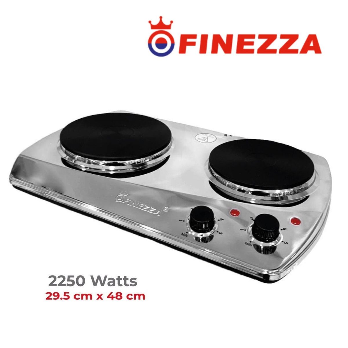 FINEZZA - COCINA FINEZZA ELECTRICA 2 HORNILLAS ACERADA