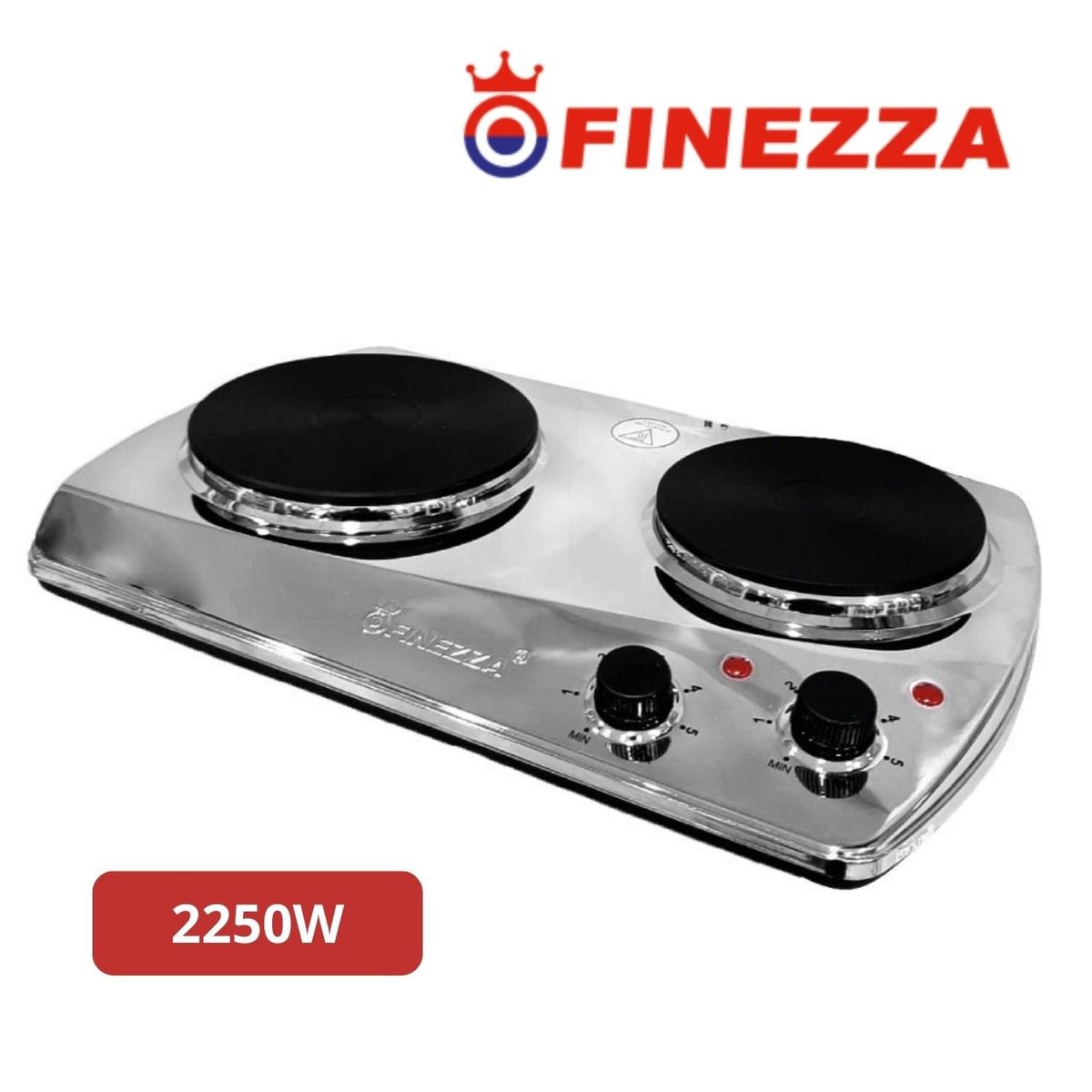 FINEZZA - COCINA FINEZZA ELECTRICA 2 HORNILLAS ACERADA