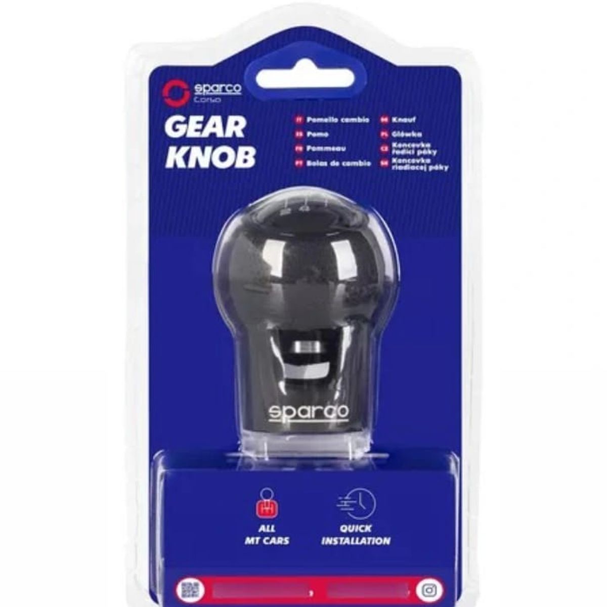 SPARCO - Perilla Pomo Palanca De Velocidades Universal Cuero Sparco