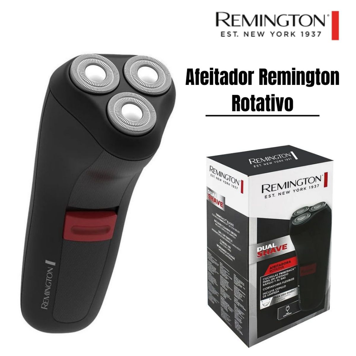 REMINGTON - Afeitadora Rotativa Remington - Negro
